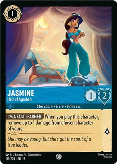Jasmine Heir of Agrabah Fabled Lorcana card