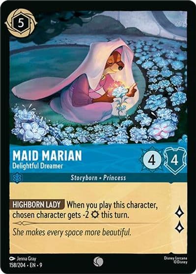 Maid Marian Delightful Dreamer Fabled Lorcana card