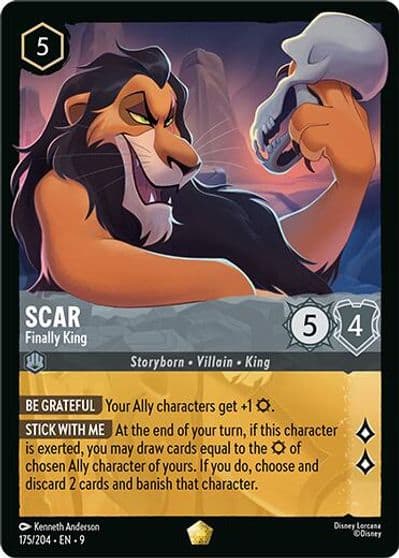 Scar Finally King Fabled Lorcana card