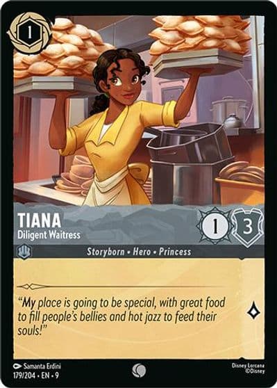Tiana Diligent Waitress Fabled Lorcana card