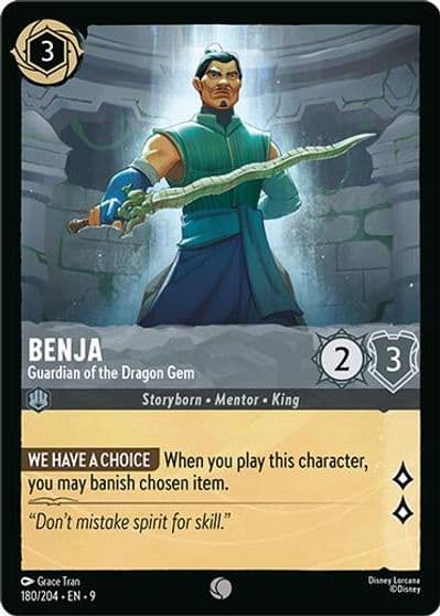 Benja Guardian of the Dragon Gem Fabled Lorcana card