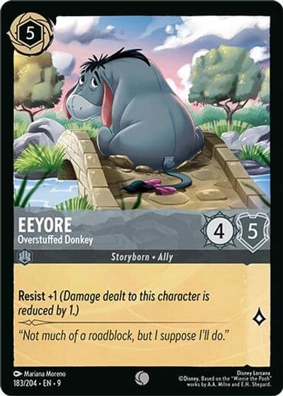 Eeyore Overstuffed Donkey Fabled Lorcana card