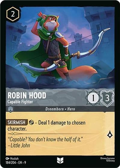Robin Hood Capable Fighter Fabled Lorcana card
