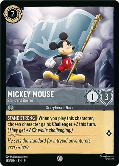 Mickey Mouse Standard Bearer Fabled Lorcana card