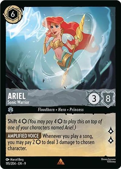 Ariel Sonic Warrior Fabled Lorcana card