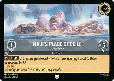 Mauis Place of Exile Hidden Island Fabled Lorcana card