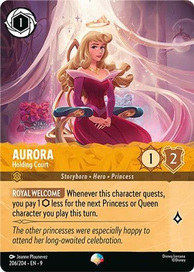 Aurora Holding Court Epic Fabled Lorcana card