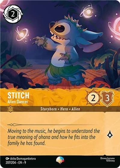 Stitch Alien Dancer Epic Fabled Lorcana card