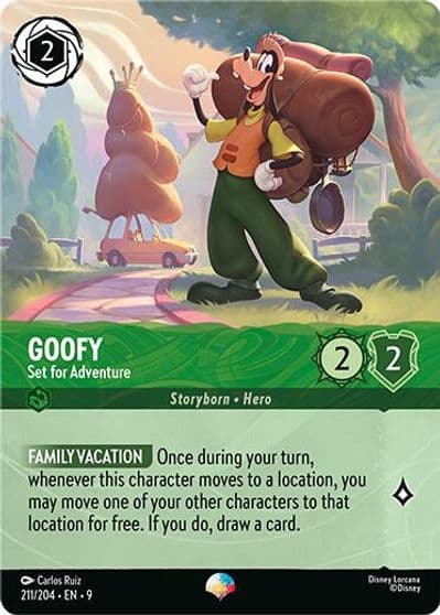 Goofy Set for Adventure Epic Fabled Lorcana card