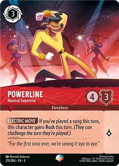 Powerline Musical Superstar Epic Fabled Lorcana card