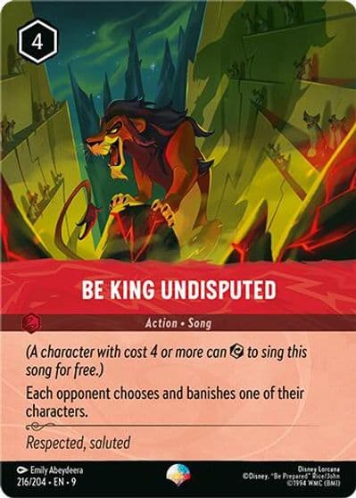 Be King Undisputed Epic Fabled Lorcana card