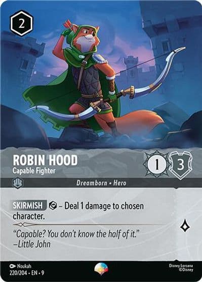 Robin Hood Capable Fighter Epic Fabled Lorcana card