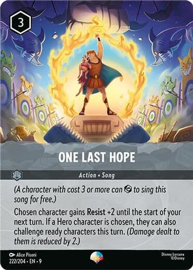One Last Hope Epic Fabled Lorcana card