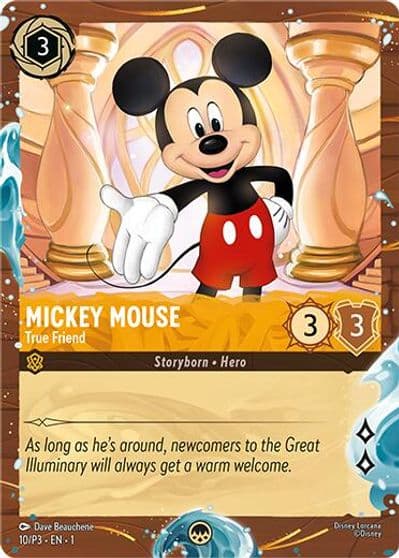 Mickey Mouse True Friend Disney Cruise Promo Disney Lorcana Promo Cards Lorcana card