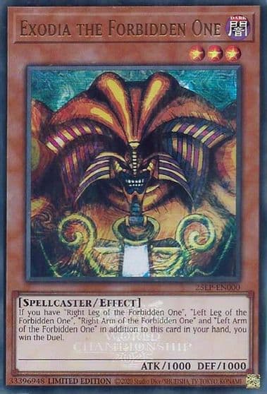 Exodia the Forbidden One EUR Limited Pack World Championship 2025 Yu-Gi-Oh! card