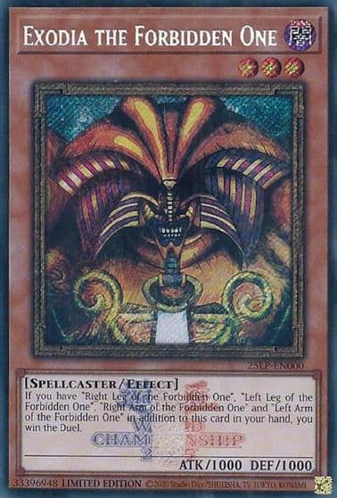 Exodia the Forbidden One ESR Limited Pack World Championship 2025 Yu-Gi-Oh! card