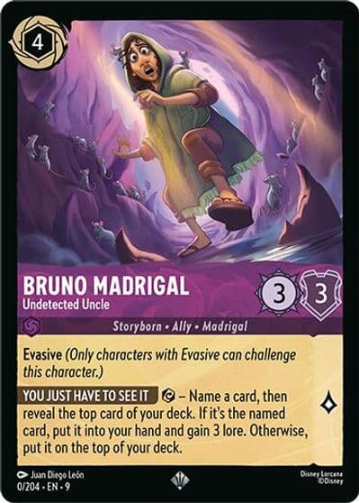 Bruno Madrigal Undetected Uncle Fabled Lorcana card