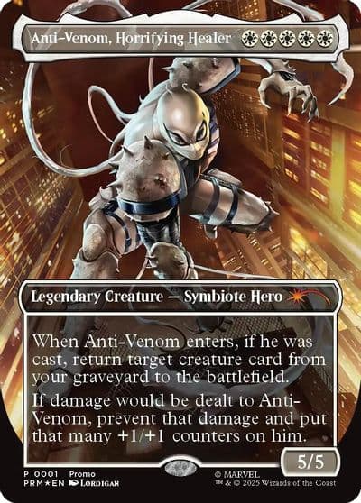 Anti Venom Horrifying Healer Borderless Media Promos Magic card