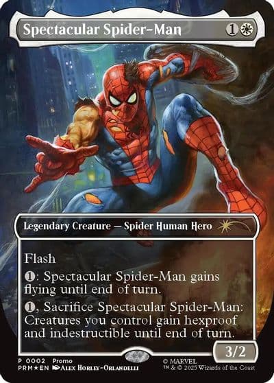 Spectacular Spider Man Borderless Media Promos Magic card