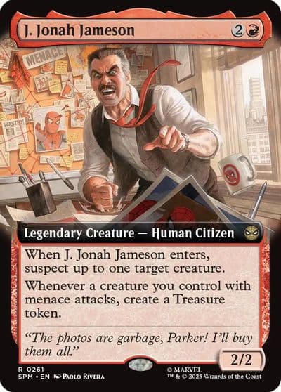 J Jonah Jameson Extended Art Marvel's Spider-Man Magic card