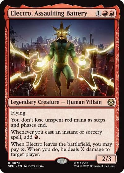 Electro Assaulting Battery Marvel's Spider-Man Magic card