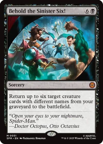 Behold the Sinister Six Marvel's Spider-Man Magic card