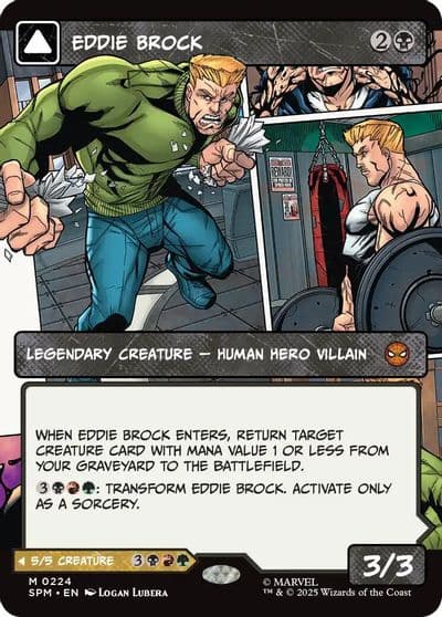 Eddie Brock 0224 Borderless Marvel's Spider-Man Magic card
