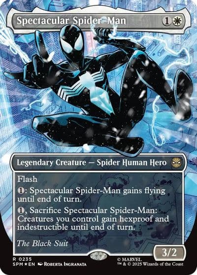 Spectacular Spider Man 0235 Borderless Textured Foil Marvel's Spider-Man Magic card