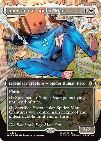 Spectacular Spider Man 0236 Borderless Textured Foil Marvel's Spider-Man Magic card