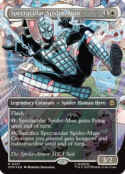 Spectacular Spider Man 0237 Borderless Textured Foil Marvel's Spider-Man Magic card