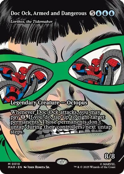 Doc Ock Armed and Dangerous Lorthos the Tidemaker Borderless Marvel Universe Eternal-Legal Magic card