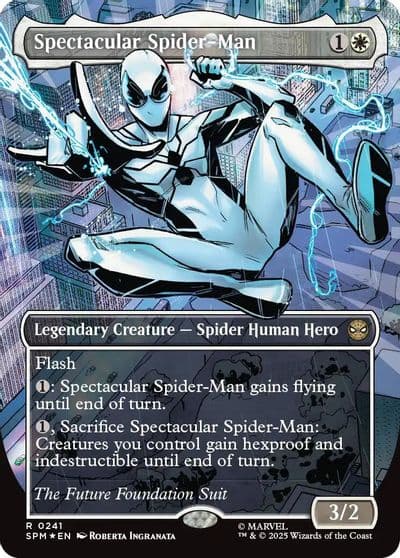 Spectacular Spider Man 0241 Borderless Textured Foil Marvel's Spider-Man Magic card