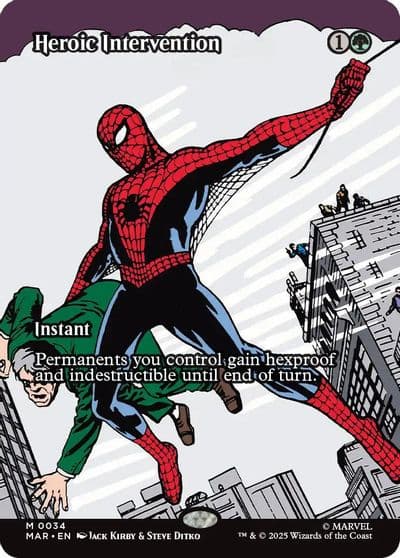 Heroic Intervention Borderless Marvel Universe Eternal-Legal Magic card