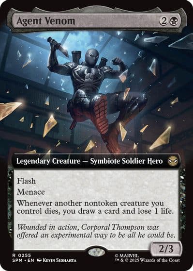 Agent Venom Extended Art Marvel's Spider-Man Magic card