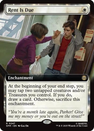 Rent Is Due Extended Art Marvel's Spider-Man Magic card