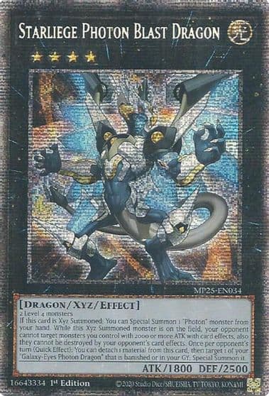 Starliege Photon Blast Dragon 2025 Mega-Pack Yu-Gi-Oh! card