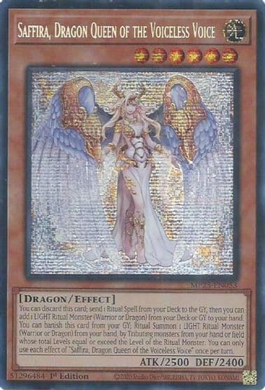 Saffira Dragon Queen of the Voiceless Voice 2025 Mega-Pack Yu-Gi-Oh! card