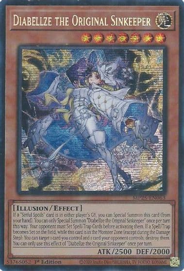Diabellze the Original Sinkeeper 2025 Mega-Pack Yu-Gi-Oh! card
