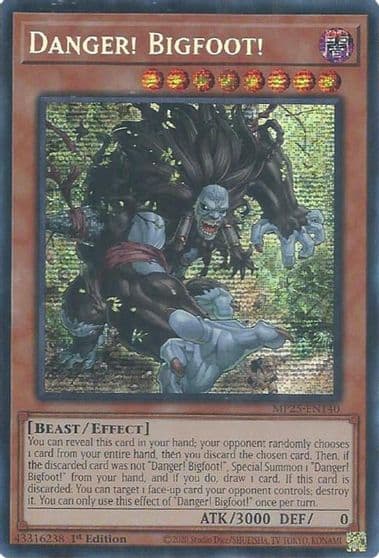 Danger Bigfoot 2025 Mega-Pack Yu-Gi-Oh! card