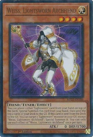 Weiss Lightsworn Archfiend 2025 Mega-Pack Yu-Gi-Oh! card
