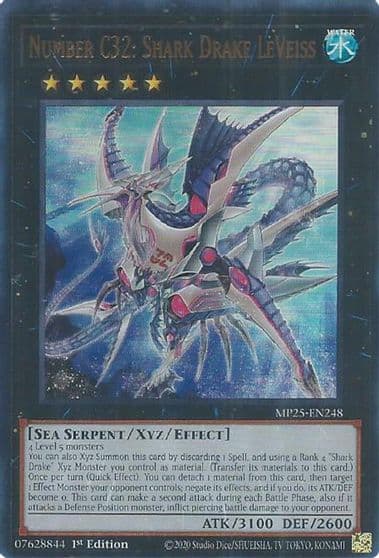 Number C32 Shark Drake LeVeiss 2025 Mega-Pack Yu-Gi-Oh! card