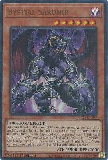 Bystial Saronir 2025 Mega-Pack Yu-Gi-Oh! card