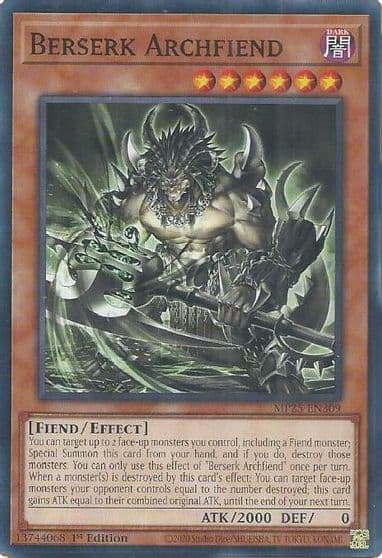 Berserk Archfiend 2025 Mega-Pack Yu-Gi-Oh! card