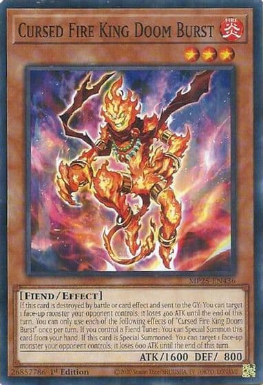 Cursed Fire King Doom Burst 2025 Mega-Pack Yu-Gi-Oh! card