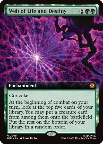 Web of Life and Destiny Extended Art Marvel's Spider-Man Magic card