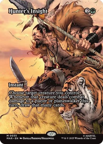 Hunters Insight Borderless Marvel Universe Eternal-Legal Magic card