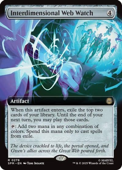 Interdimensional Web Watch Extended Art Marvel's Spider-Man Magic card