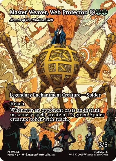 Master Weaver Web Protector Arasta of the Endless Web Borderless Marvel Universe Eternal-Legal Magic card