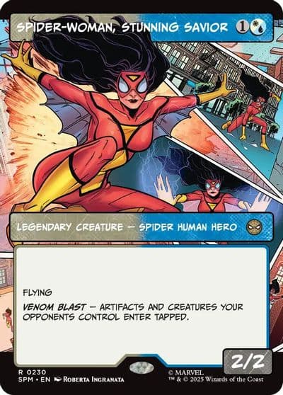 Spider Woman Stunning Savior Borderless Marvel's Spider-Man Magic card