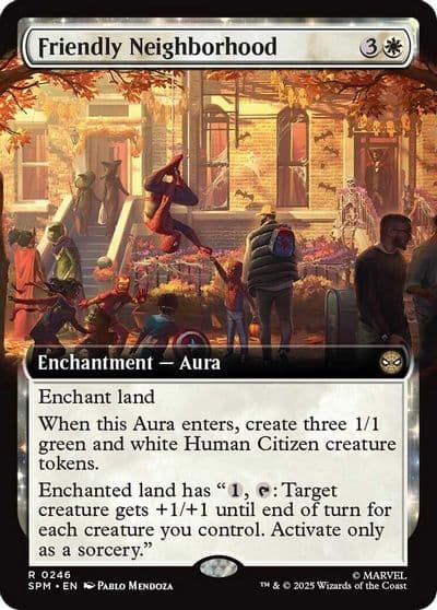 Friendly Neighborhood Extended Art Marvel's Spider-Man Magic card